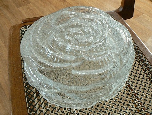 Vintage verre plafonnier - plafonnier, rond