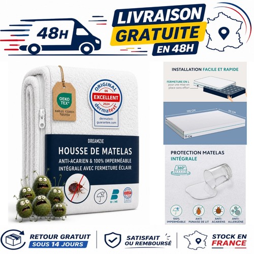 Housse matelas 90x190x25 cm - housse,