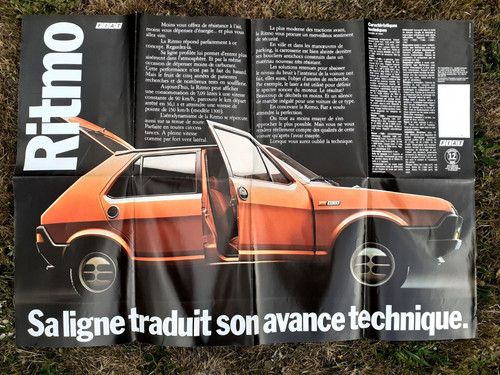 Affiche poster fiat ritmo vers - affiche,