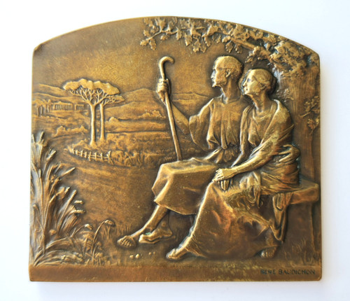 Plaque medaille bronze - , art