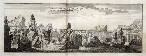 Chine ponts originale gravure - chine,