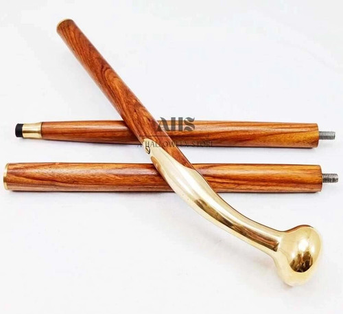 Ancien bâton marche en - de,