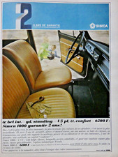 1967 SIMCA INTERIOR HIGH STANDING 4/5 DOOR COMFORT PRESS AD