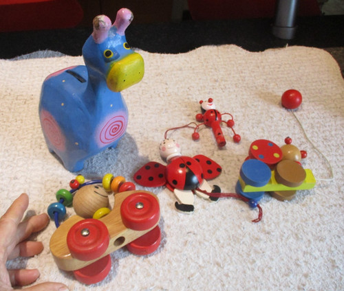 Lot anciens jouets bois - lot,