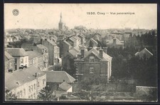 Old postcard Ciney, panoramic view 1914 