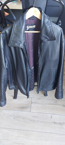 Blouson schott cuir vachette - cuir,