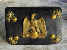 GIBERNE DE GRENADIER BELT BLACKENED LEATHER 19TH CENTURY NAPOLEON EMPIRE