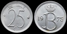 Pièce Belgique - 1975 - 25