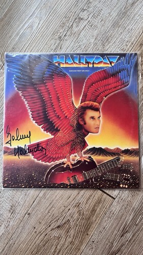 Johnny hallyday dédicace - lp,