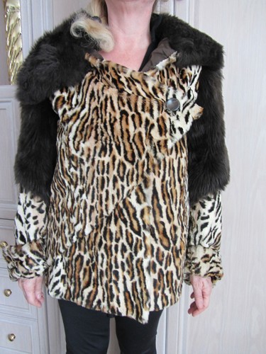 Manteau fausse fourure leopard - fourure,
