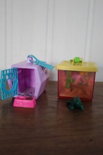 Littlest Pet Shop Kenner 1992 Chameleon Cactus + Dog Carrying Case