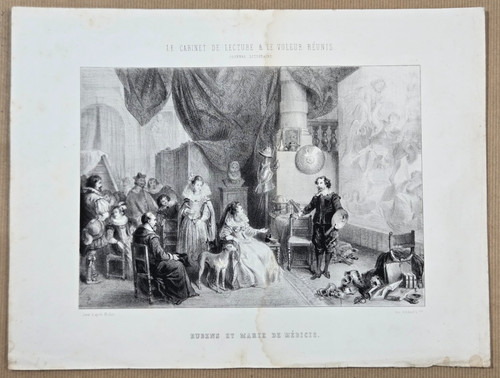 Lithographie xixeme rubens - lithographie,