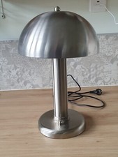 LAMPE CHAMPIGNON EN METAL BROSSE - ANNEE 50/60 - STYLE BAUHAUS DLG FRANTA ANYZ