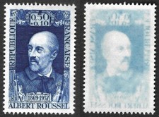 Timbres France Neufs 1969 Variété impression recto-verso N°1590a Albert Roussel