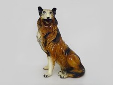 60s Full Size Ceramic Collar Dog Sculpture