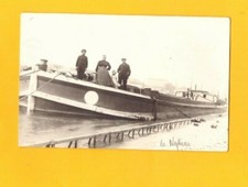 ROUEN (76) PENICHE ""LE NEPTTUNE"" animated / photo postcard early 1900