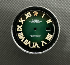 Rolex Datejust Custom Green Vignette Roman Diamond Dial Model 16013 16233 116233
