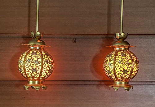 Paire lanternes suspendues - paire,