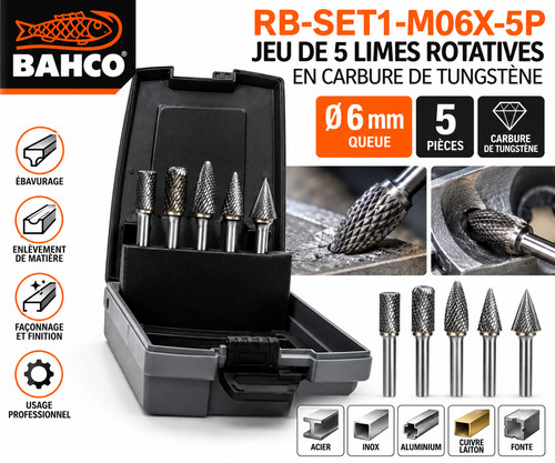 Bahco jeu limes rotatives - jeu,
