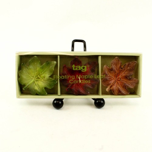 Bougies flottantes tag feuille - flottantes,