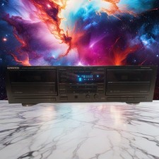 KENWOOD Stereo Double Record  Cassette Deck Auto Bias Index Scan KX-W8010 