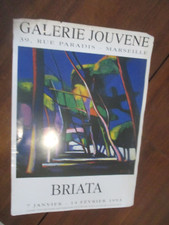 Affiche d'Exposition Georges Briata Galerie Jouvène 1993 69 cm sur 49 cm  245