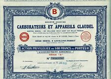 1930 Claudel Carburettors and Apparatus