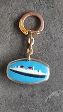 VINTAGE BOURBON STYLE KEYRING 60s liner france lubricant mobile be