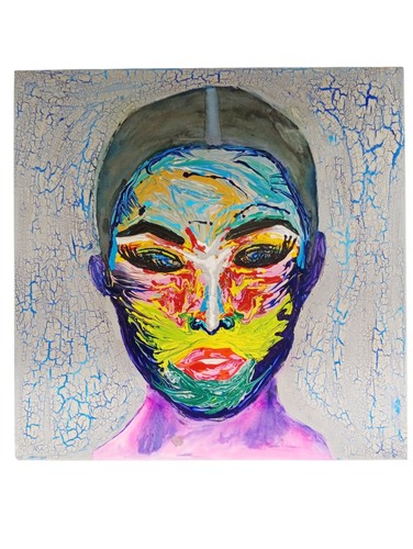Tableau abstrait coloré - ,