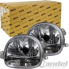 2X TYC VERRE CLAIR PHARE CHROME AVANT GAUCHE+DROITE Pour RENAULT TWINGO 1 C06