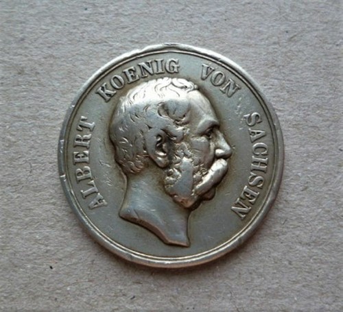 Saxony medal silver king - saxony,