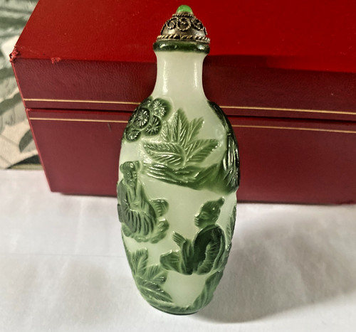 Tabatiére chinoise verre - tabatiÉre, en