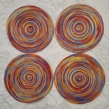 Pier One Imports Round Woven Mesa Napperon Colorful Placemats Set Of 4 Discontin