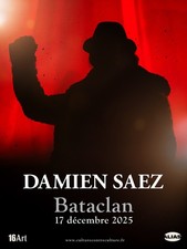 DAMIEN SAEZ Bataclan 2025 - Affiche de concert - Poster du chanteur