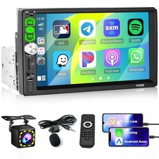 Autoradio 1 Din CarPlay et Android Auto Poste Radio Voiture Bluetooth 5.1 7 P...