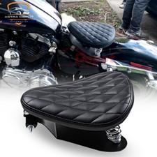 Motorcycle 3" Springs Solo Seat w/ Base Plate Mount for Harley Bobber Chopper
