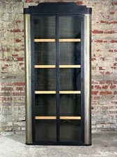 Bibliothèque /meuble de rangement en acier patiné et noire  1980