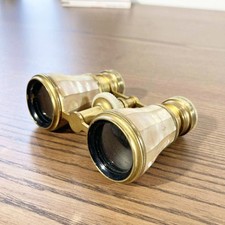Antique Mother of Pearl and Brass Theatre Binoculars - Signed La Vision Paris 1910
