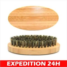 Brosse à barbe en bois poil de sanglier bambou Kit d'entretien homme
