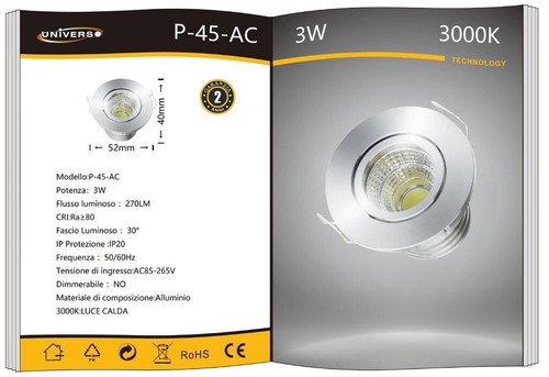 Mini spot led universo - mini, p-45-ac
