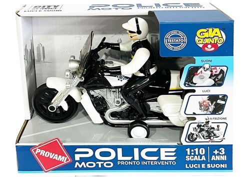 Moto police avec lumières - avec,
