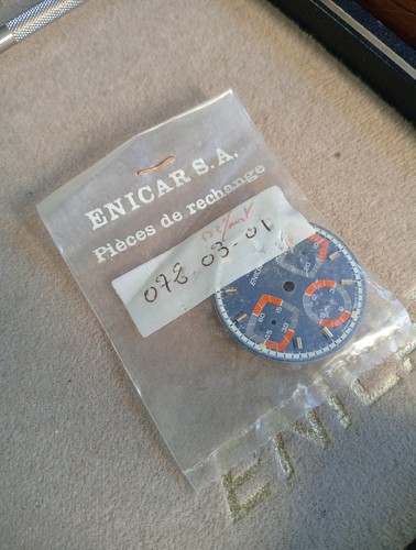 Cadran enicar chronographe - cadran,