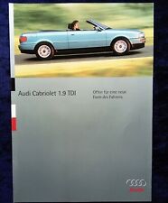 1995 Audi 80 B4 Convertible Cabriolet 1.9 TDI Brochure
