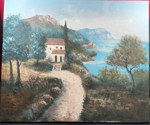 Tableau sans cadre - , huile
