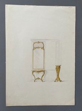 Dessin, projet de mobilier