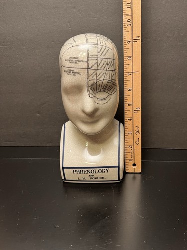 Phrenology head bust - phrenology, l.n