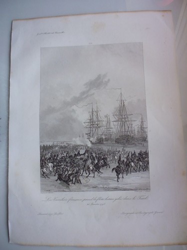 Gravure cavalerie - gravure, :la
