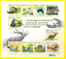BELGIUM 2015 ANDRE BUZIN Animal - Miniature Sheet