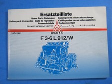 DEUTZ F 3-6 L 912/W SPARE PARTS CATALOG 2974146