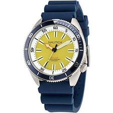 Montre Homme Solaire NAUTICA VINTAGE NAPNVS401 Silicone Bleu Sub 100mt